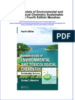 Textbook Fundamentals of Environmental and Toxicological Chemistry Sustainable Science Fourth Edition Manahan Ebook All Chapter PDF