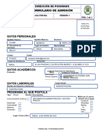 Formulario de Admisión Uap 1