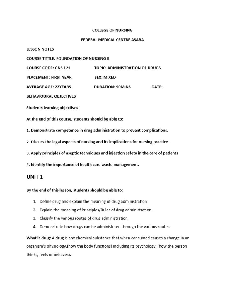 Drug Administration Principles in Nursing | PDF | Topical Medication ...