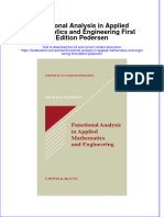 Download textbook Functional Analysis In Applied Mathematics And Engineering First Edition Pedersen ebook all chapter pdf 