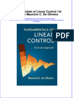 Textbook Fundamentals of Linear Control 1St Edition Mauricio C de Oliveira Ebook All Chapter PDF