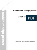 Mini Mobile Receipt Printer User Manual