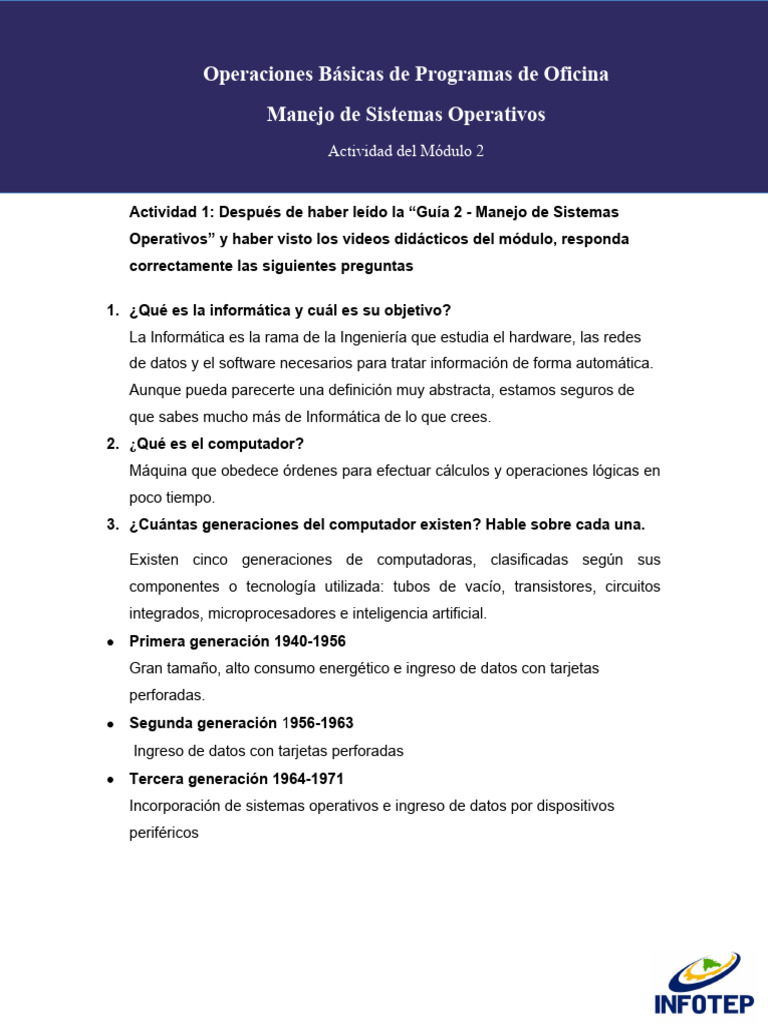 Actividad - Módulo 2 | PDF | Hardware de la computadora ...