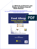 Textbook Food Allergy Methods of Detection and Clinical Studies 1St Edition Anas M Abdel Rahman Ebook All Chapter PDF