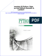 Download pdf Fundamentals Of Python Data Structures 2Nd Edition Kenneth A Lambert ebook full chapter 
