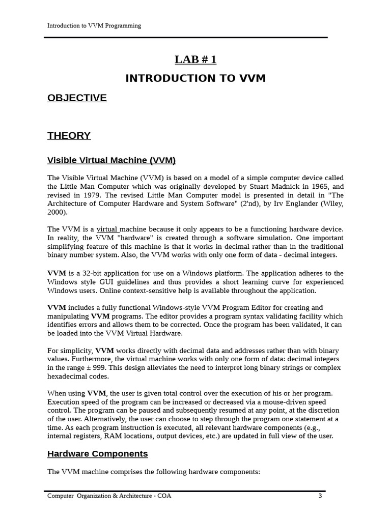 Introduction to VVM Programming Guide | PDF | Computer Program ...