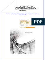 Textbook Fundamentals of Python First Programs 2Nd Edition Kenneth A Lambert Ebook All Chapter PDF