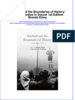 Textbook Football and The Boundaries of History Critical Studies in Soccer 1St Edition Brenda Elsey Ebook All Chapter PDF