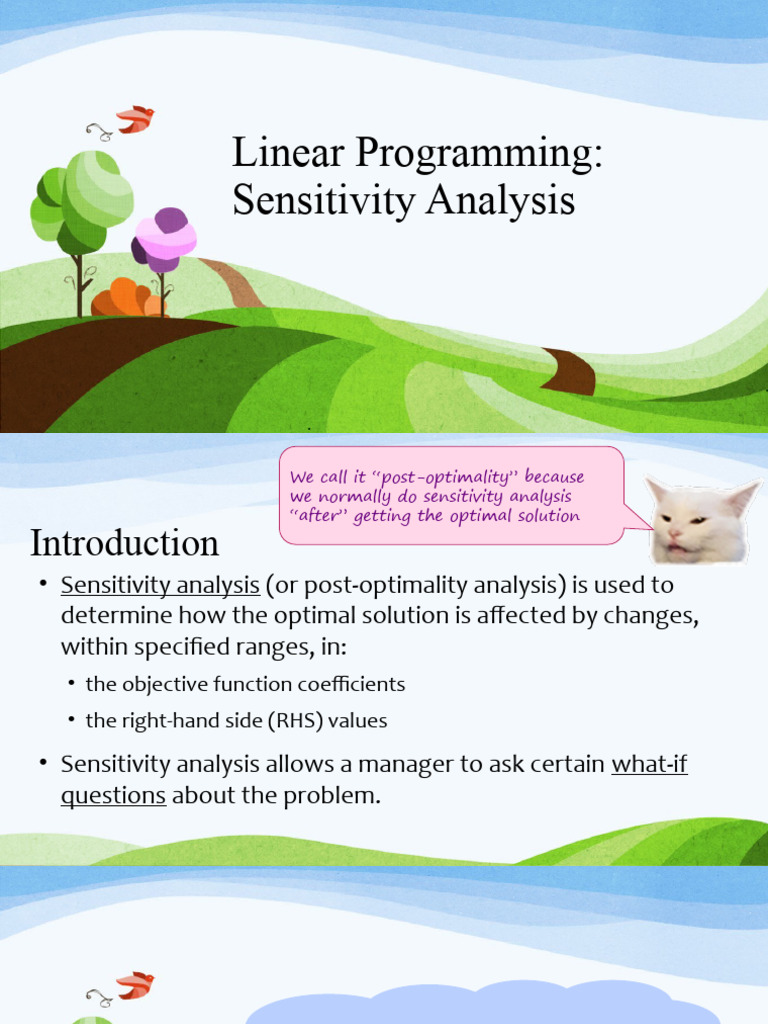 3.1+ (PPT) +Linear+Programming+ +Sensitivity+Analysis | PDF ...