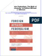 Download textbook Foreign Affairs Federalism The Myth Of National Exclusivity 1St Edition Michael J Glennon ebook all chapter pdf 