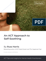 An ACT Approach To Self Soothing
