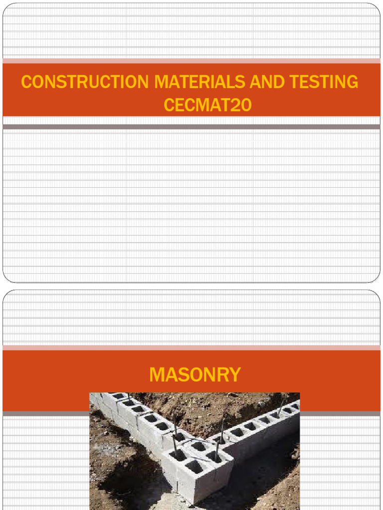 LEC3_Masonry PDF Masonry Brick