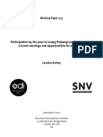 Participation by The Poor in Luang Prabang Tourism Economy: Current Earnings and Opportunities For Expansion