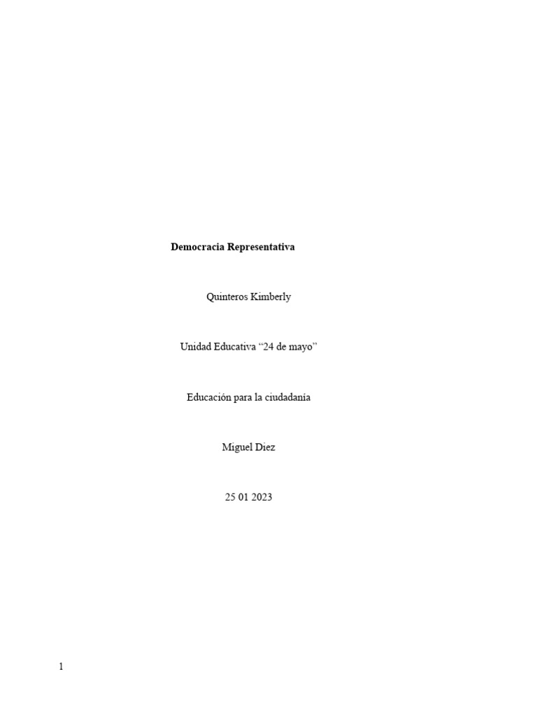 Limitaciones de la Democracia Representativa | PDF | Democracia ...