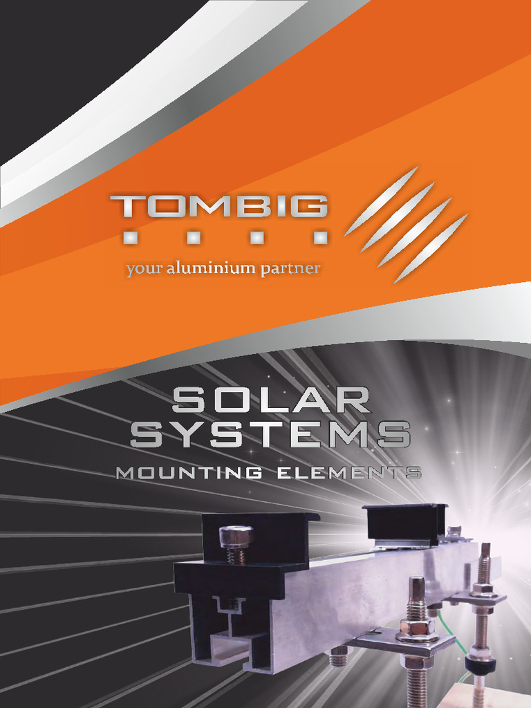 Profiles and Mounting Elements For Solar Systems Tombig | PDF