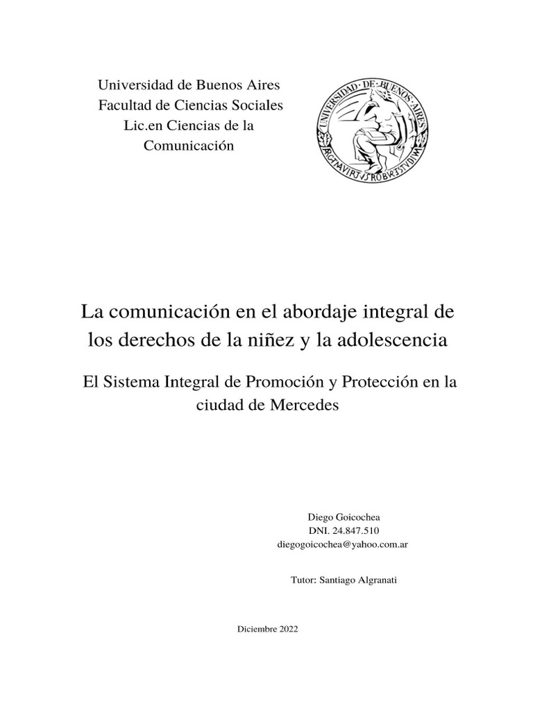 La comunicaci n en el abordaje integral de los derechos de la ni ez y