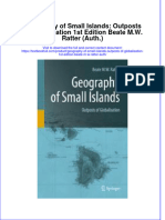 Textbook Geography of Small Islands Outposts of Globalisation 1St Edition Beate M W Ratter Auth Ebook All Chapter PDF