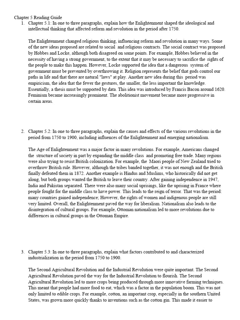 Chapter 5 reading guide pdf age of enlightenment industrial