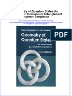 Textbook Geometry of Quantum States An Introduction To Quantum Entanglement Ingemar Bengtsson 2 Ebook All Chapter PDF