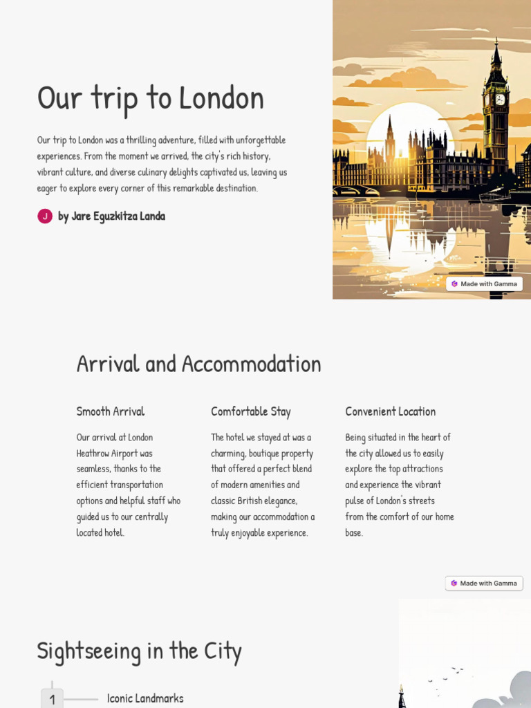 Unforgettable London Travel Experience | PDF | London | Cuisine
