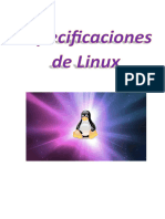 Especificaciones Linux