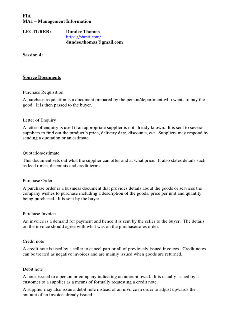Session 4 - Handout | PDF | Invoice | Payments