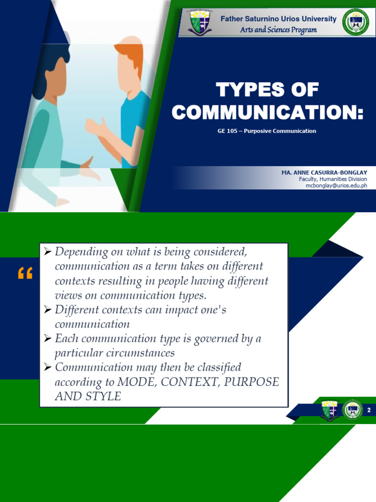 Types of Communication Explained | PDF | Communication | Interpersonal ...