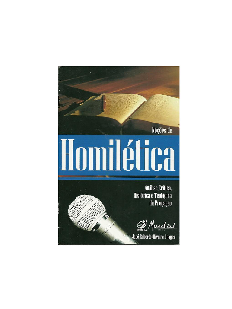 Noções De Homilética José Roberto De Oliveira Chagas Pdf Retórica