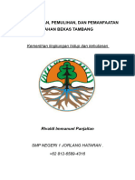 Kerangka Pikiran Pengendalian J Pemulihan Dan Pemanfaatan Lahan Bekas Tambang