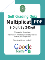 Self Grading Quiz: Multiplication