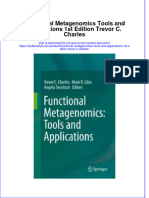 Textbook Functional Metagenomics Tools and Applications 1St Edition Trevor C Charles Ebook All Chapter PDF