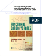 Functional Carbohydrates: Development, Characterization, and Biomanufacture 1st Edition Jian Chen
