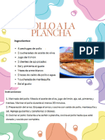 receta de pollo a la plancha con arroz