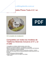 Motorola Mobile Phone Tools 4.5.1 en Español!: CD Completo de Instalación