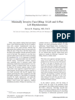 Minimally Invasive Face-Lifting: S-Lift and S-Plus Lift Rhytidectomies