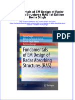 Download textbook Fundamentals Of Em Design Of Radar Absorbing Structures Ras 1St Edition Hema Singh ebook all chapter pdf 