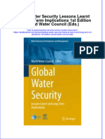 Download textbook Global Water Security Lessons Learnt And Long Term Implications 1St Edition World Water Council Eds ebook all chapter pdf 