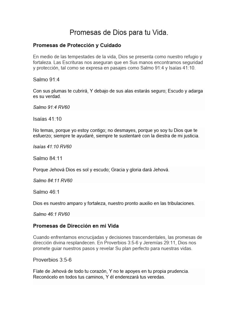 Promesas de Dios para Tu Vida | PDF | Moisés | Libro del éxodo