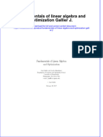 Download textbook Fundamentals Of Linear Algebra And Optimization Gallier J ebook all chapter pdf 