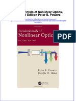 Download textbook Fundamentals Of Nonlinear Optics Second Edition Peter E Powers ebook all chapter pdf 