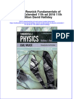 PDF Halliday Resnick Fundamentals of Physics Extended 11Th Ed 2018 11Th Edition David Halliday Ebook Full Chapter