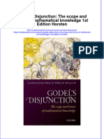 Download textbook Godels Disjunction The Scope And Limits Of Mathematical Knowledge 1St Edition Horsten ebook all chapter pdf 