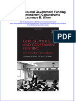 Download textbook God Schools And Government Funding First Amendment Conundrums Laurence H Winer ebook all chapter pdf 