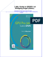 Textbook Gpu Pro 360 Guide To Gpgpu 1St Edition Wolfgang Engel Editor Ebook All Chapter PDF