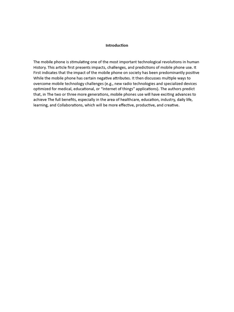 English work pdf telephone mobile phones