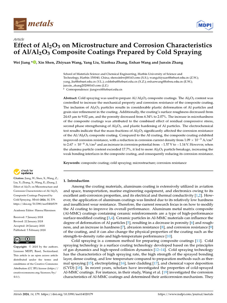 Effect of Al2O3 On Microstructure and Corrosion CH | PDF | Corrosion ...