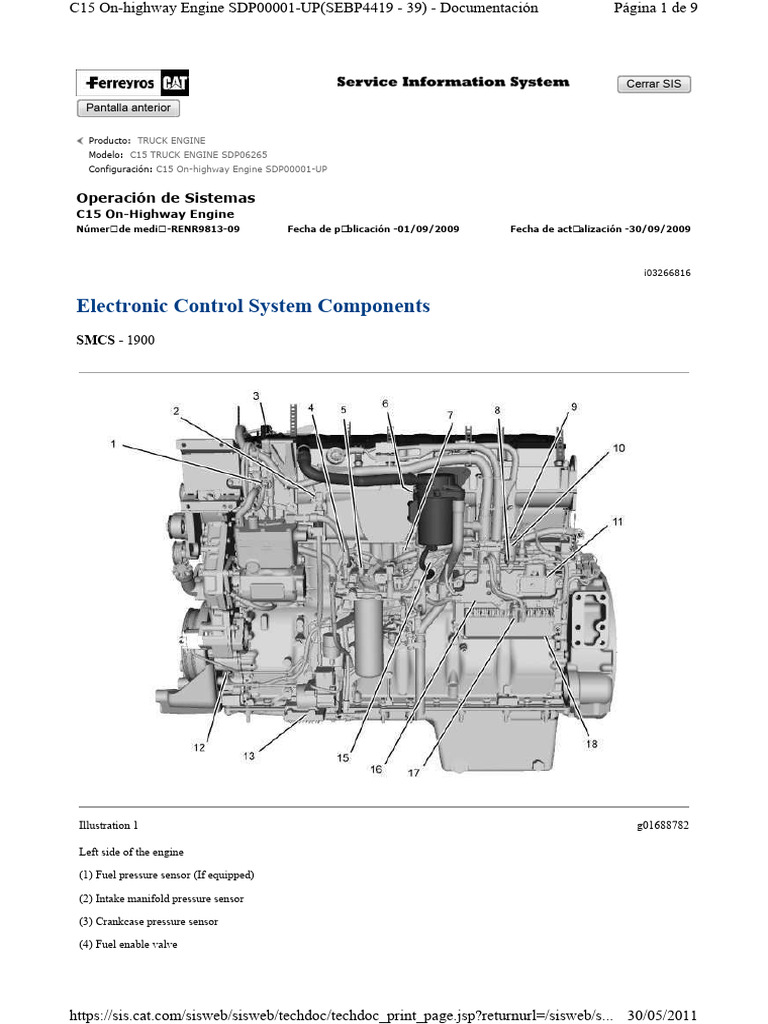 C15 On-Highway Engine Control System | PDF | Throttle | Engines