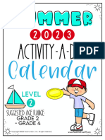 Level 2 Summer Calendar 2023 SHOP 7qnzdy