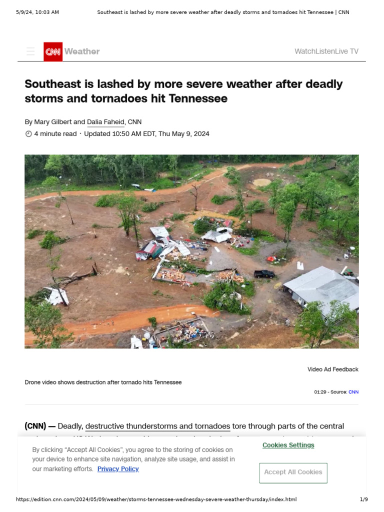 Southeast Is Lashed by More Severe Weather After Deadly Storms and ...
