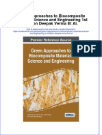 Textbook Green Approaches To Biocomposite Materials Science and Engineering 1St Edition Deepak Verma Et Al Ebook All Chapter PDF